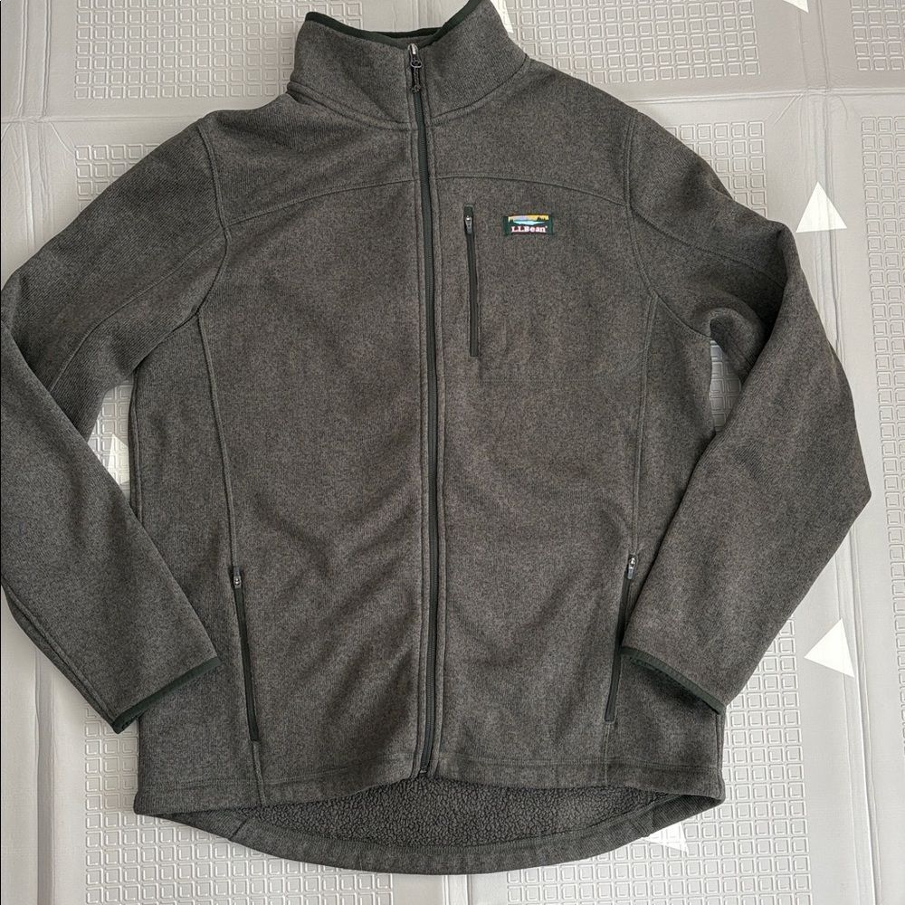 L.L. Bean Full Zip Sweater Jacket Large Tall
